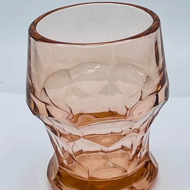 Pink Georgian Honeycomb Juice Whiskey Glass Chip Free- Nice Condition 