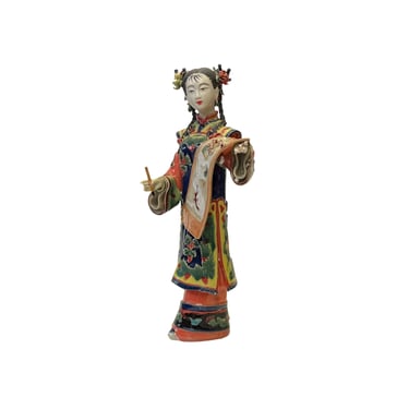 Chinese Oriental Porcelain Qing Style Dressing Painting Lady Figure ws3137E 