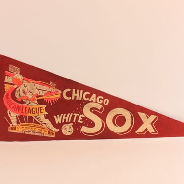 1950s Chicago White Sox American League Comiskey Park Pennant 