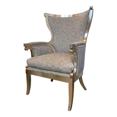 Theodore Alexander Modern Gray Fremont Wingback Chair
