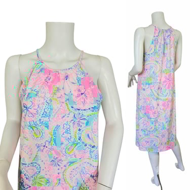 Lily Pulitzer Mabry Midi Dress I Sz Sm I Pima Cotton I Flock Full of Sun 