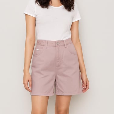 pink jean shorts 90s vintage Lee rose pastel pink high waisted shorts 