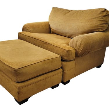 Golden Loveseat &#038; Ottoman