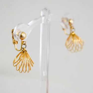 1960s/70s Gold Wire Hoop Clip Earrings 