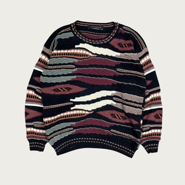 (M/L) Earth Tone Wave Pattern Sweater