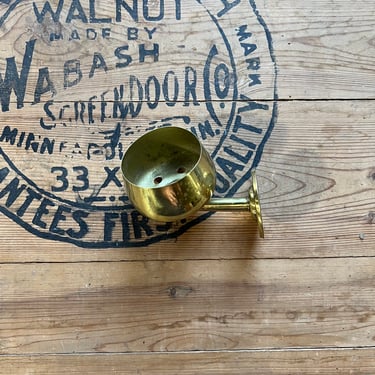 Vintage Brass Wall Mount Cup Holder Bathroom Hardware 