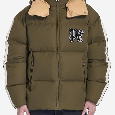 Palm Angels Men Track Monogram Puffer Jacket