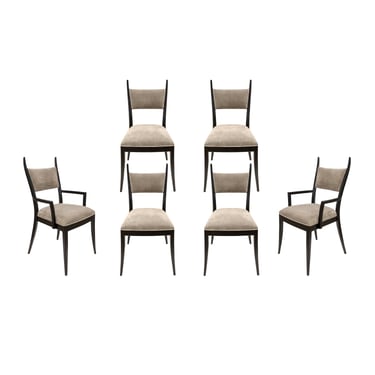 Harvey Probber Sculptural Set of 6 Mahogany Dining Chairs 1950s