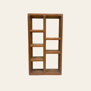 Vintage Shelving Unit Retro 1990s Handmade + Wood + Cubbies + Rectangle Shape + Storage and Organization + Home and Wall Decor 