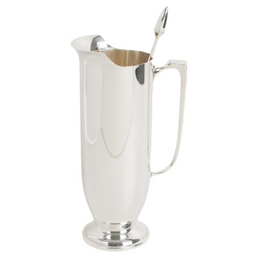 Silver Plate Martini or Cocktail Pitcher Barware by Towle for William Adams