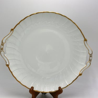 vintage Bernardaud Limoges France Verlaine Handled Cake Plate 