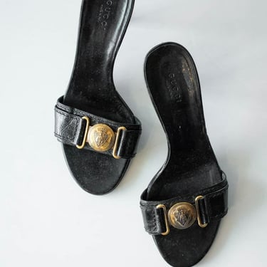 Vintage 1990s Gucci Stiletto Open-Toe Mules Size 7