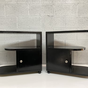 Pair of 2 Black Night Stands 