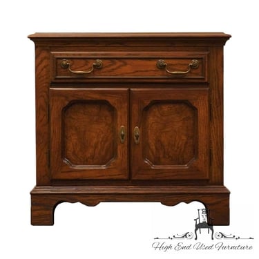 BASSETT FURNITURE Walnut Rustic Country French 26" Cabinet Nightstand 
