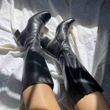 90s Leather Knee High Boots 