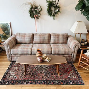 Textured Upholstered Sofa