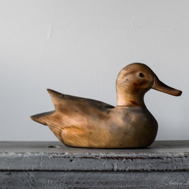 Wooden Duck Figurine 