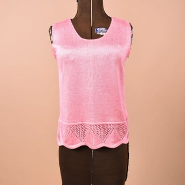 90s Pink Sweater Vest By Fia, S