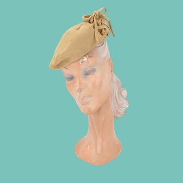 1960s New Wave suede beret 