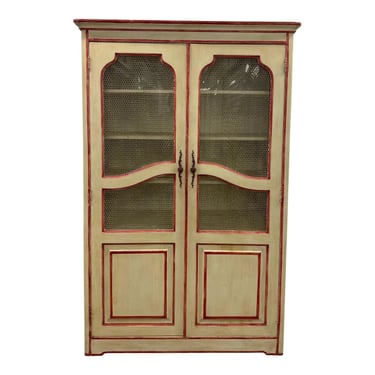 Swedish Gustavian Inspired Distressed Painted Armoire 