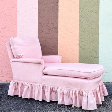 Pink Chic Satin Upholstered Chaise