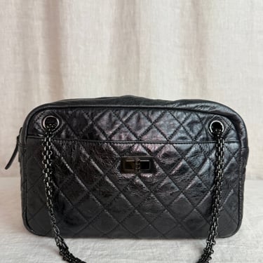 Chanel Re-Issue Camera Black Aged Calfskin Bag