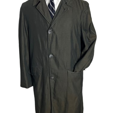 Vintage 1950s ROBERT HALL Trench Coat w/ Zip-In Liner ~ 36 ~ Overcoat / Raincoat ~ Raglan ~ Preppy / Trad / Ivy ~ 50s ~ Balmacaan 