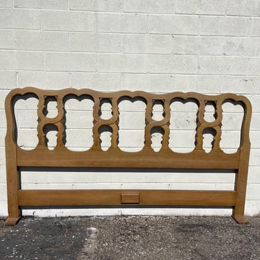 Vintage Headboard King Size Wood Frame Bedroom Set Hollywood Regency French Boho Chic Glam Style Furniture CUSTOM PAINT Avail 