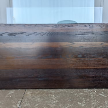 Dark Stained Wood Table Top with Acralyte Finish 1.625 x 24 x 48