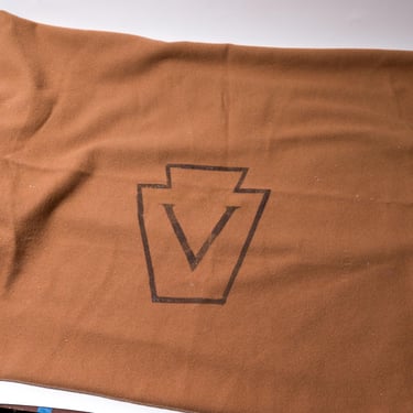 Machine Washable Wool Blanket, Pearce, Woolrich, Light Brown, c. 1950s 