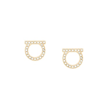 Ferragamo Women Gancini Crystals Earrings - L