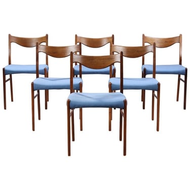 Set of Six Arne Wahl Iversen Dining Chairs, Model GS61 