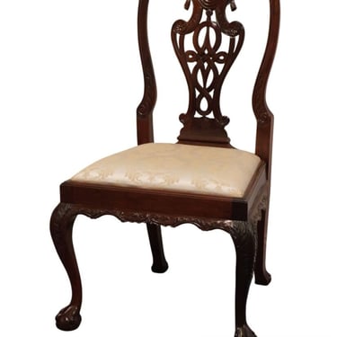 HIGH END VINTAGE Solid Mahogany Traditional Chippendale Style Dining Side Chair 