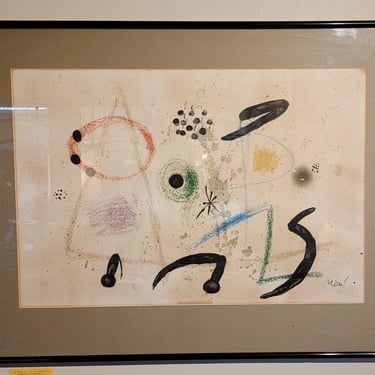 Joan Miro Abstract Lithograph 