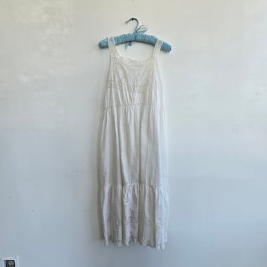 Antique Cotton Lace White Slipdress