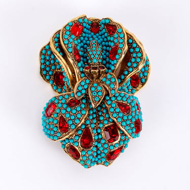 Bejeweled Iris Brooch