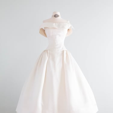 Stunning Vintage Vera Wang Silk Midi Length Wedding Dress / Small