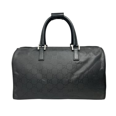 Gucci Black Logo Overnight Bag