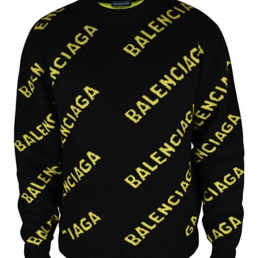 Balenciaga Men Logo Knit Sweater