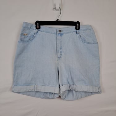 Vintage 90s High Rise Denim Shorts, Size 36 Waist 