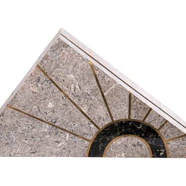 Maitland Smith Tesselated Stone Triangle Box 