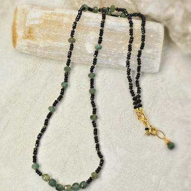 James + Jezebelle | Green Garnet + Black Spinel Necklace