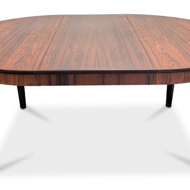 Round Rosewood Table w one Leaf - 022501