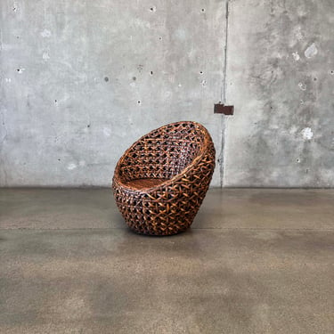 Rattan "Pod" Lounge Chair