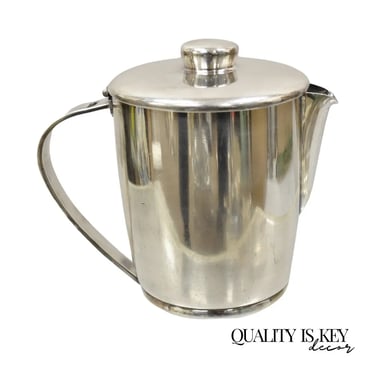 Vintage Oneida Sambonet Italy Silver Plated Modern Coffee Pot Water Pitcher