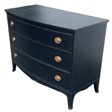 Hepplewhite Lowboy Dresser in Black