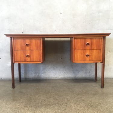 Mid Century Danish Modern Kai Kristiansen Style Teak Console Table / Desk