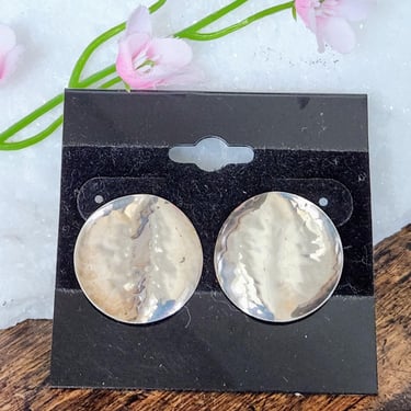 Hammered Sterling Circle Earrings~Gifts for Her 