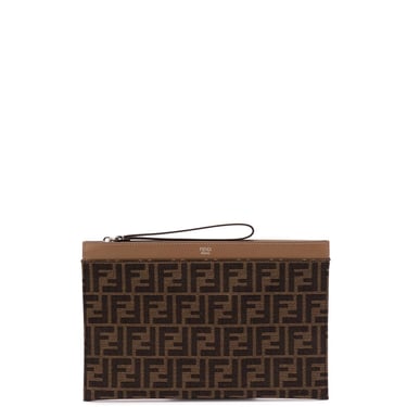 Fendi Men `Ff` Jacquard Flat Pouch Medium