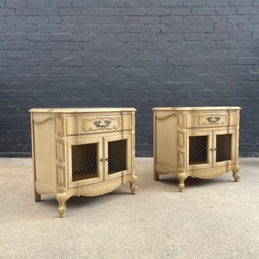 Pair of Vintage French Provincial Style Regency Night Stands, c.1960’s 